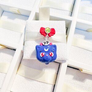 925 Sterling Silver Luna Cat Polly Pocket Charm With Sailor Moon Mini Doll